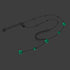 Sarcelle | Argent | Suspension double cascade de verre Firefly